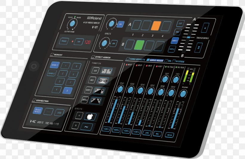 Audio Mixers Vision Mixer Video Roland Corporation, PNG, 1000x649px, Audio Mixers, Analog Signal, Audio, Audio Equipment, Effects Processors Pedals Download Free