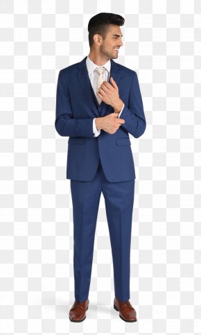 Suit For Men - Blazer Blue Tuxedo Suit Lapel PNG