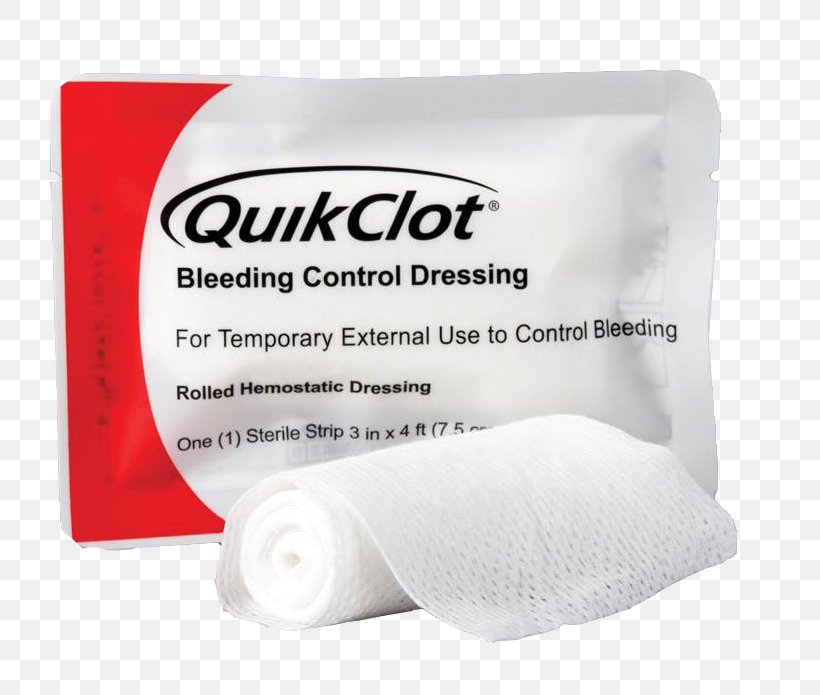 QuikClot Emergency Bleeding Control Dressing Antihemorrhagic, PNG, 759x695px, Quikclot, Antihemorrhagic, Bleeding, Blood, Coagulation Download Free