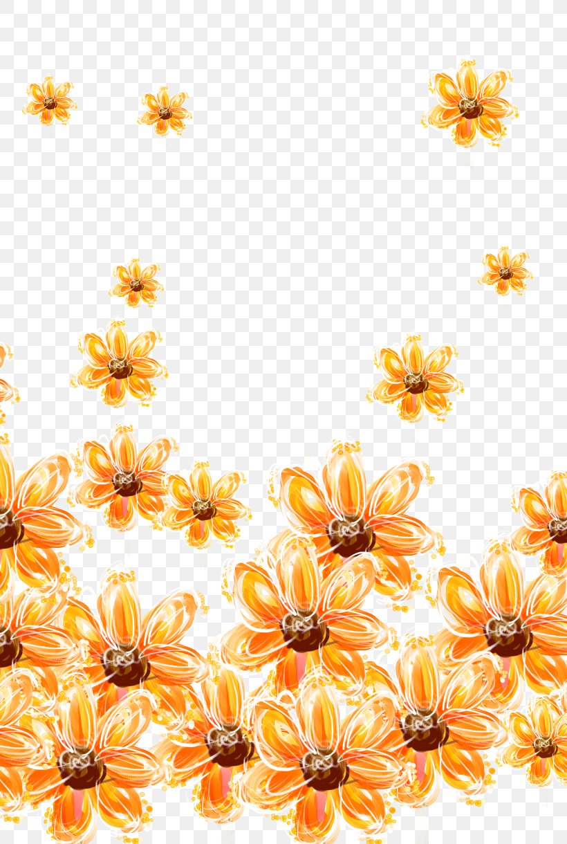 Yellow Painted Flower, PNG, 2050x3050px, Flower, Calendula, Chrysanthemum, Chrysanths, Color Download Free
