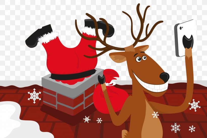 Reindeer Santa Claus Clip Art, PNG, 2508x1672px, Reindeer, Art, Cartoon, Christmas, Christmas Decoration Download Free