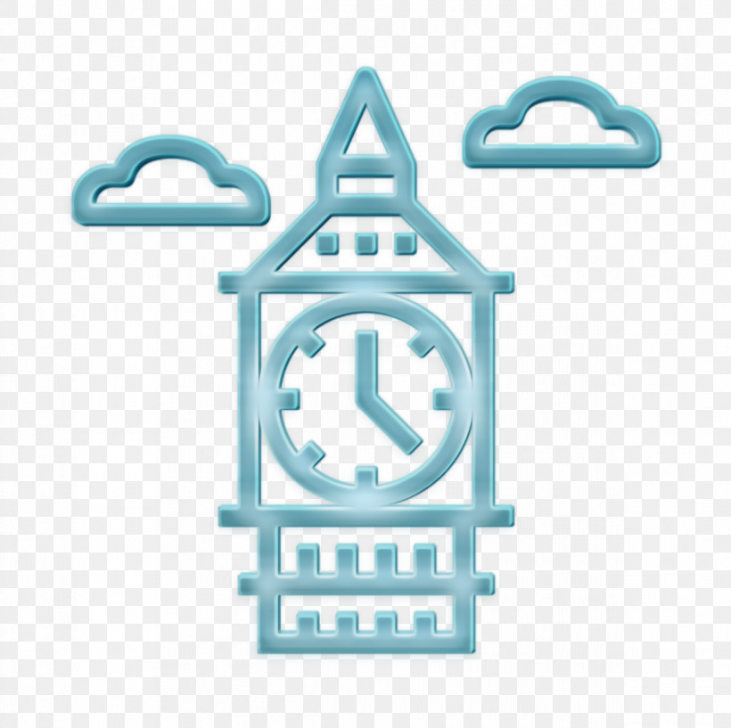 London Icon Watch Icon Big Ben Icon, PNG, 1196x1192px, London Icon, Big Ben Icon, Symbol, Turquoise, Watch Icon Download Free