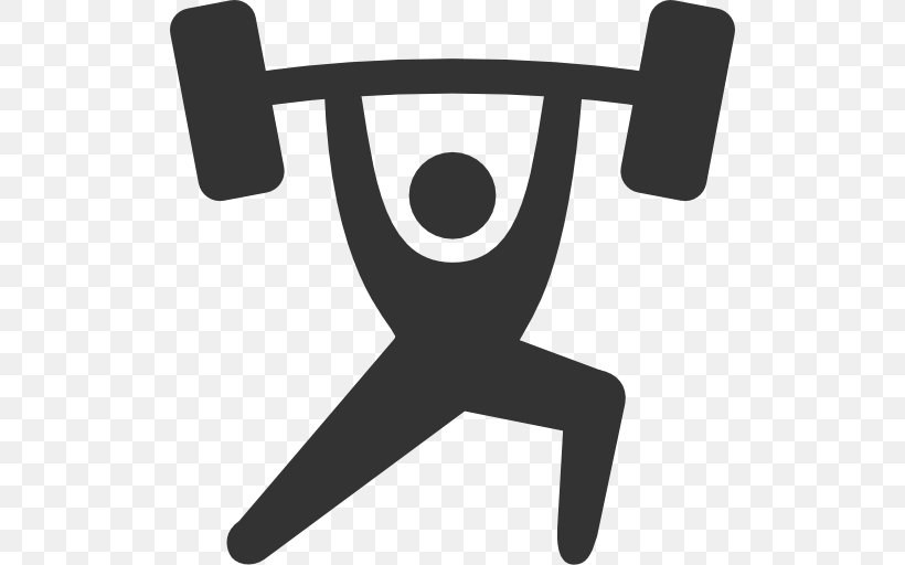 Olympic Weightlifting Weight Training Dumbbell Barbell, PNG, 512x512px, Olympic Weightlifting, Barbell, Black And White, Crossfit, Deportes De Fuerza Download Free