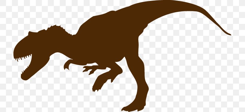 Tyrannosaurus Dinosaur Decal Silhouette, PNG, 729x375px, Tyrannosaurus, Black And White, Carnivoran, Decal, Dinosaur Download Free