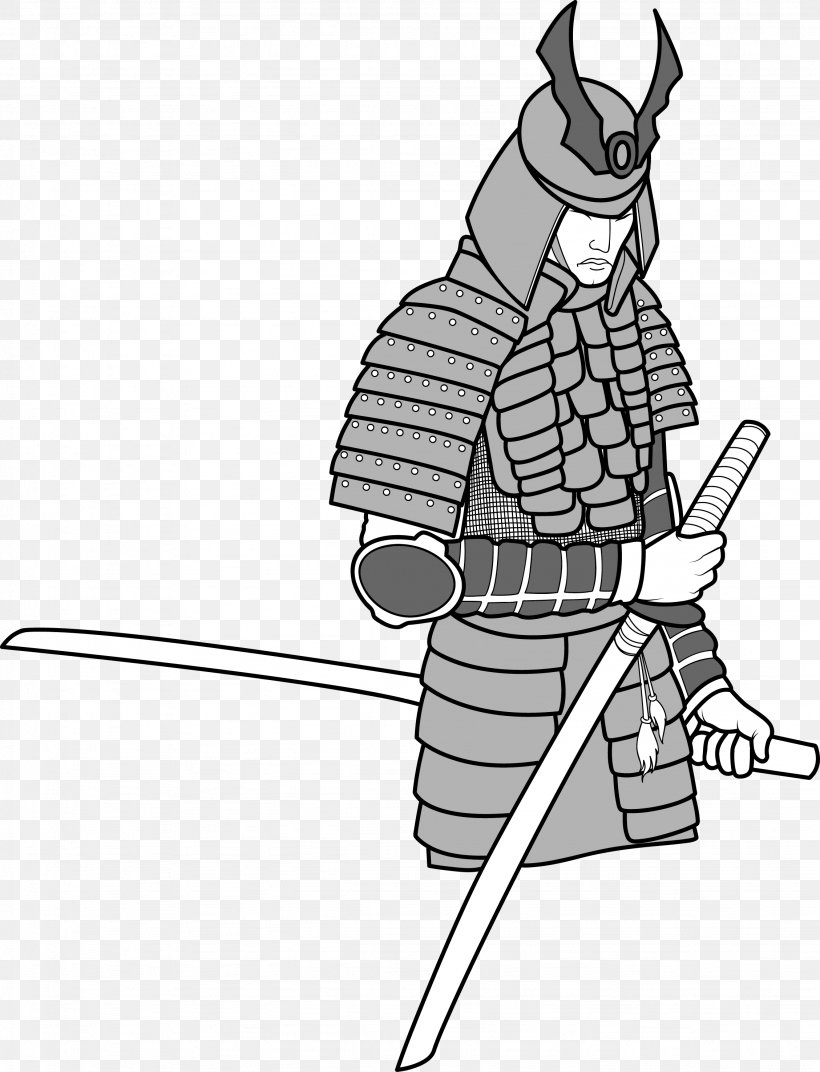 Warrior Samurai Royalty-free Illustration, PNG, 2257x2951px, Warrior, Art, Black And White, Cartoon, Cold Weapon Download Free