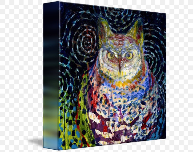Owl The Starry Night Art Gallery Wrap Canvas, PNG, 606x650px, Owl, Art, Art Of Jennifer Lommers, Beak, Bird Download Free