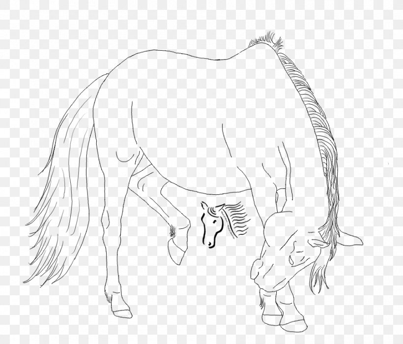 Mane Mustang Pack Animal Drawing Sketch, PNG, 900x768px, Mane, Arm, Artwork, Black And White, Cartoon Download Free