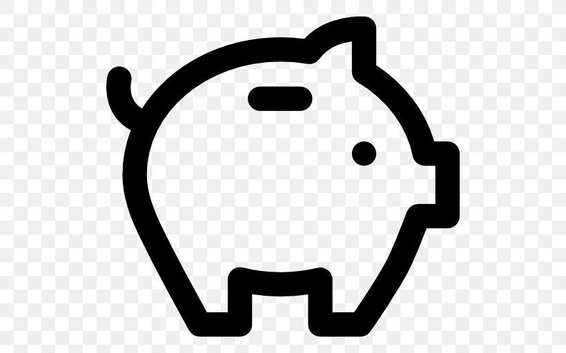 Piggy Bank Savings Bank, PNG, 512x512px, Bank, Black, Black And White, Commercial Bank, Finance Download Free