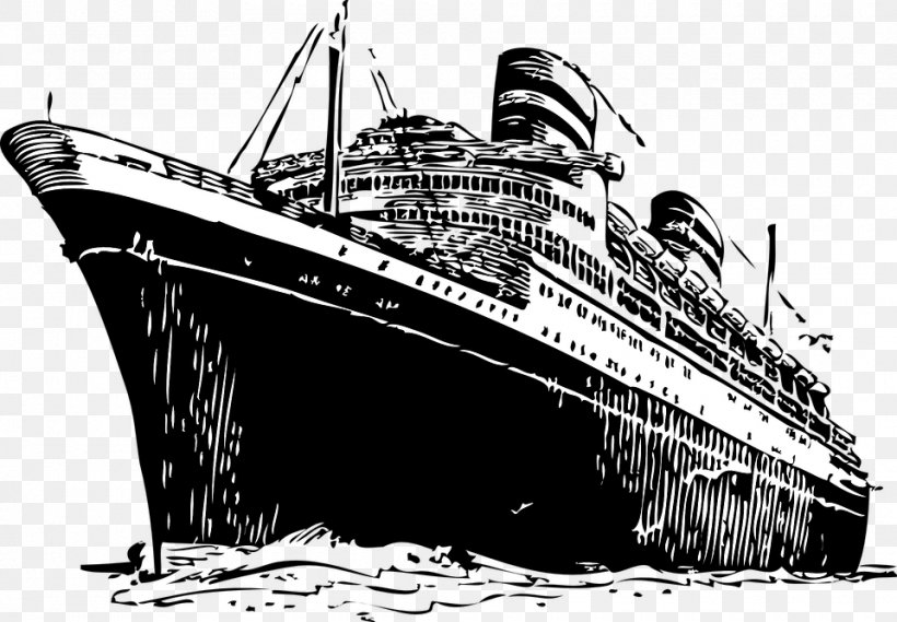 Sinking Of The RMS Titanic YouTube Clip Art, PNG, 960x667px, Sinking Of The Rms Titanic, Black And White, Boat, Cruise Ship, Drawing Download Free