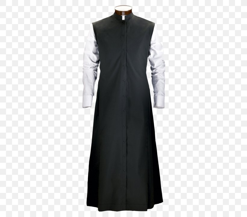 T-shirt Dress Cassock Clothing Lace, PNG, 550x720px, Tshirt, Black, Button, Cassock, Clothing Download Free