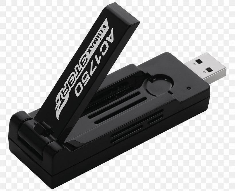 USB Flash Drives Edimax AC1750 Dual-Band Wi-Fi USB 3.0 Adapter EW-7833UAC IEEE 802.11ac, PNG, 2953x2404px, Usb Flash Drives, Adapter, Computer Component, Computer Network, Data Storage Device Download Free