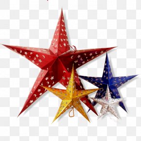 Christmas Light Decoration Pentagram - Christmas Pentagram PNG