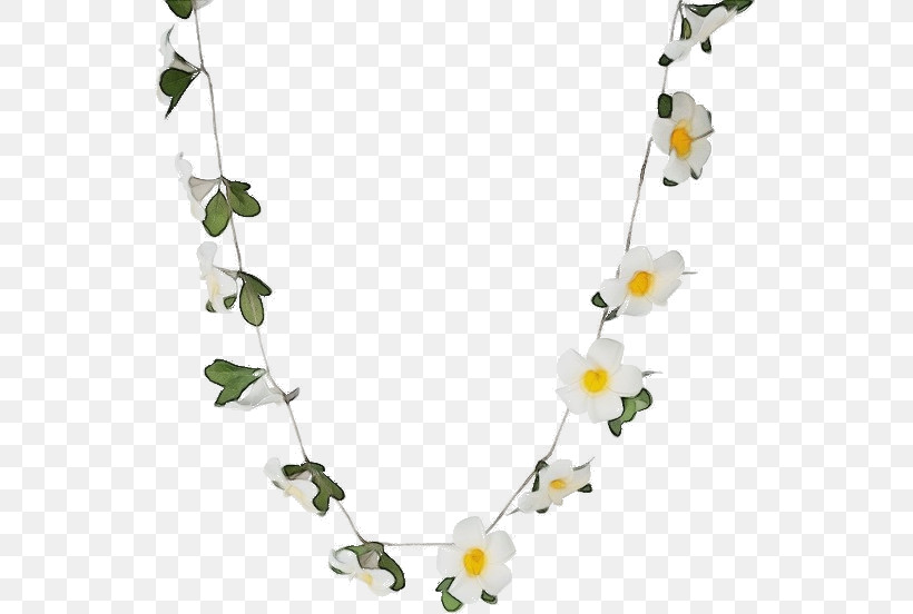 Necklace Yellow Jewellery Flower Human Body, PNG, 541x552px, Watercolor, Flower, Human Body, Jewellery, Necklace Download Free