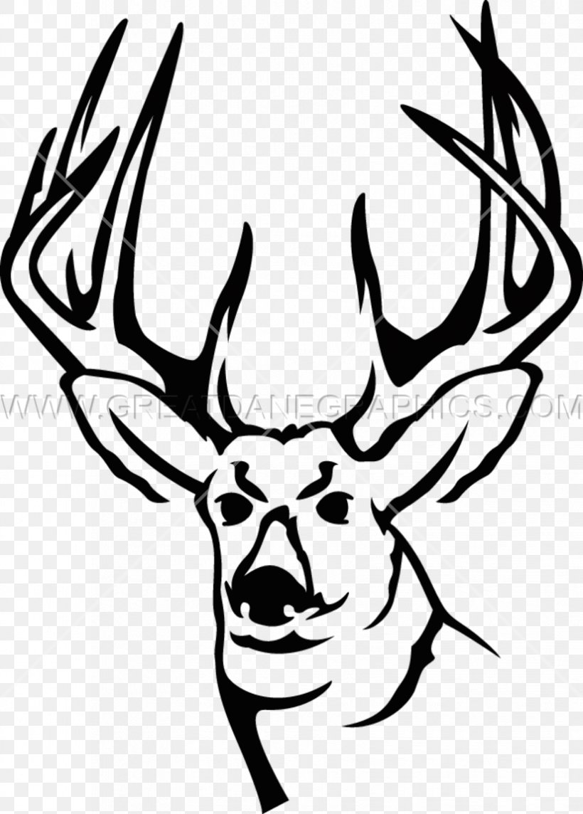 White-tailed Deer Antler Black-tailed Deer Clip Art, PNG, 825x1151px, Deer, Antler, Artwork, Black And White, Blacktailed Deer Download Free