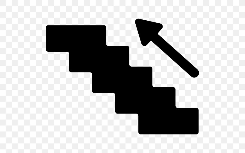 Stairs Arrow Clip Art, PNG, 512x512px, Stairs, Black, Building, House, Logo Download Free