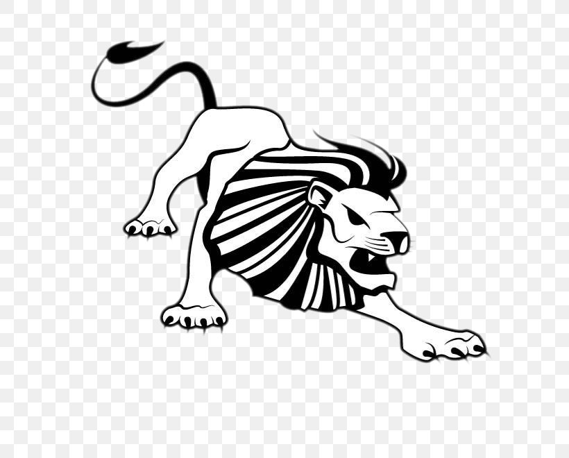 Tiger Lion Drawing Clip Art, PNG, 660x660px, Tiger, Art, Big Cats, Black, Black And White Download Free