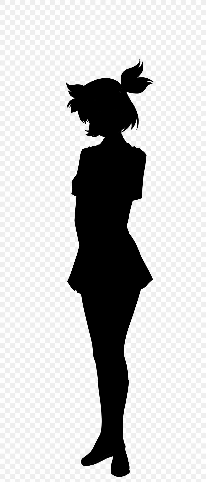 Clip Art Character Silhouette Fiction Black M, PNG, 1500x3500px, Character, Black Hair, Black M, Blackandwhite, Dress Download Free