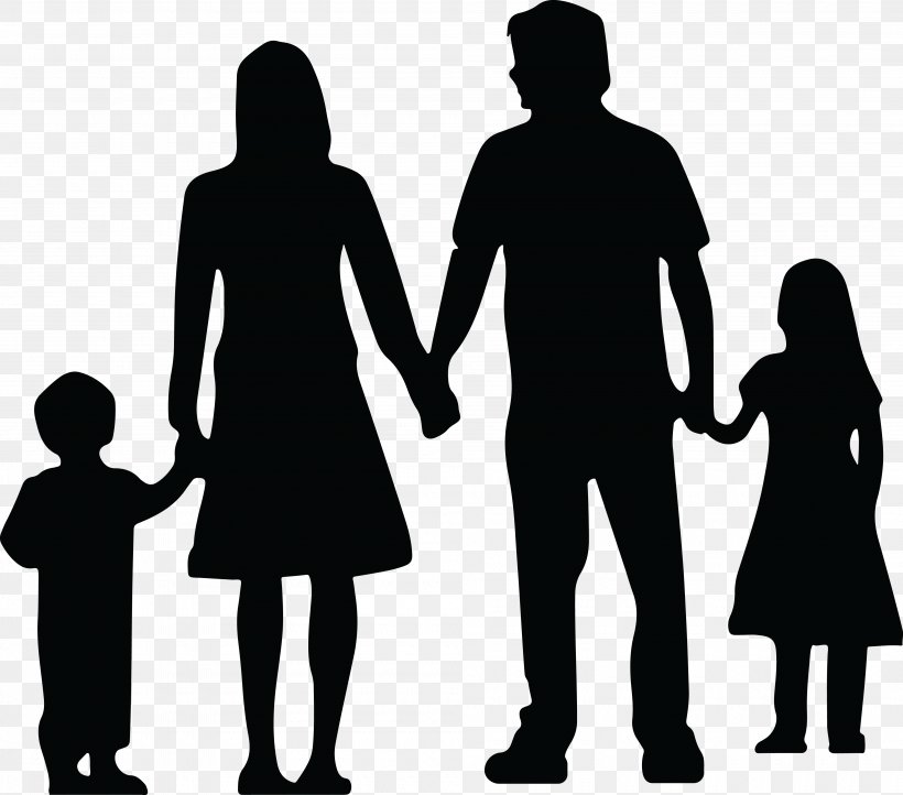 Family Silhouette Daughter Father Clip Art, PNG, 4000x3526px, Family, Black, Black And White, Boyfriend, Child Download Free