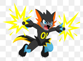 Mega Zeraora - Electric Cat Hero Attack PNG