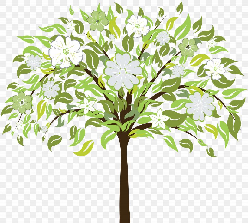 Tree Drawing Flower Clip Art, PNG, 7066x6351px, Tree, Art, Branch, Cut Flowers, Drawing Download Free