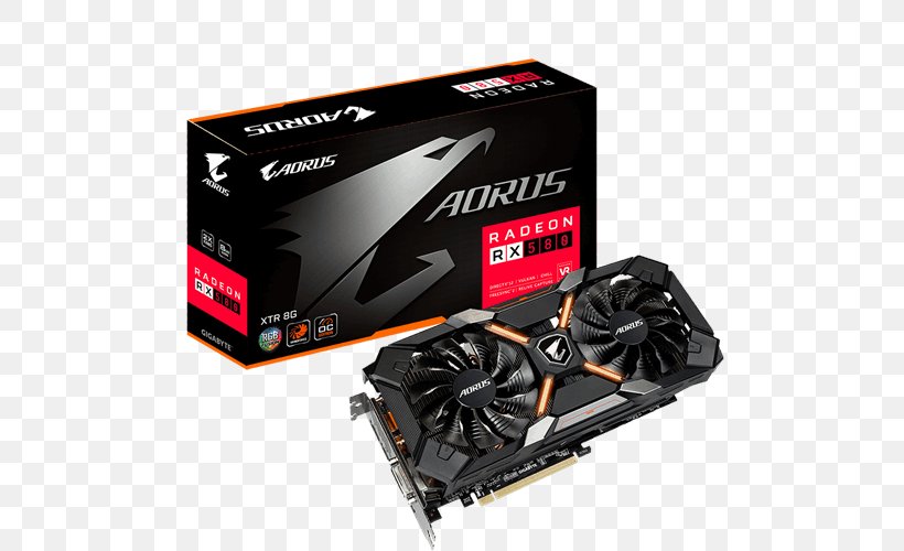 Graphics Cards & Video Adapters Gigabyte Technology Radeon AORUS GDDR5 SDRAM, PNG, 500x500px, Graphics Cards Video Adapters, Advanced Micro Devices, Amd Radeon 400 Series, Amd Radeon 500 Series, Aorus Download Free