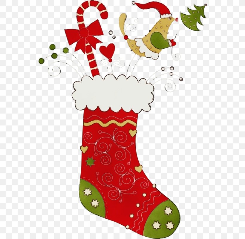 Christmas Stocking, PNG, 564x800px, Watercolor, Christmas Decoration, Christmas Stocking, Interior Design, Paint Download Free