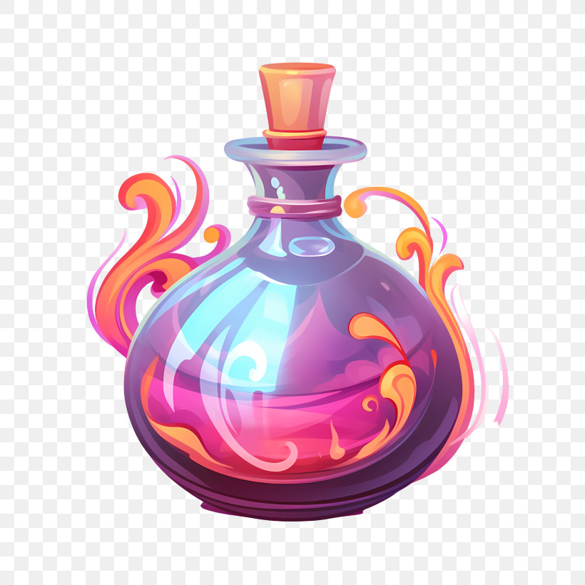 Magic Potion - Enchanted Magical Potion Bottle Illustration PNG