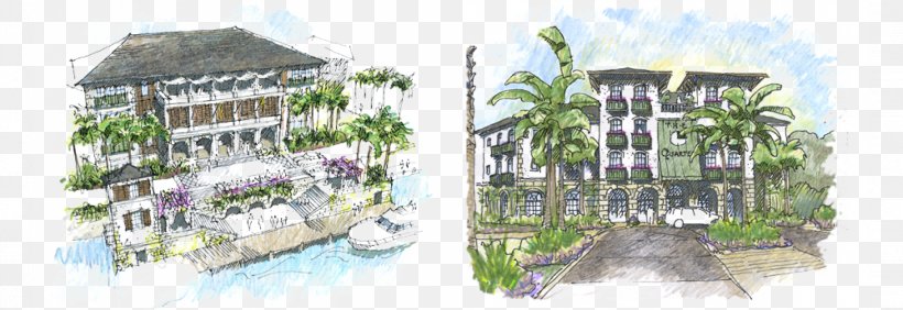 Resort Boutique Hotel Architecture Drawing, PNG, 2035x700px, Resort, Architectural Drawing, Architecture, Area, Beach Download Free