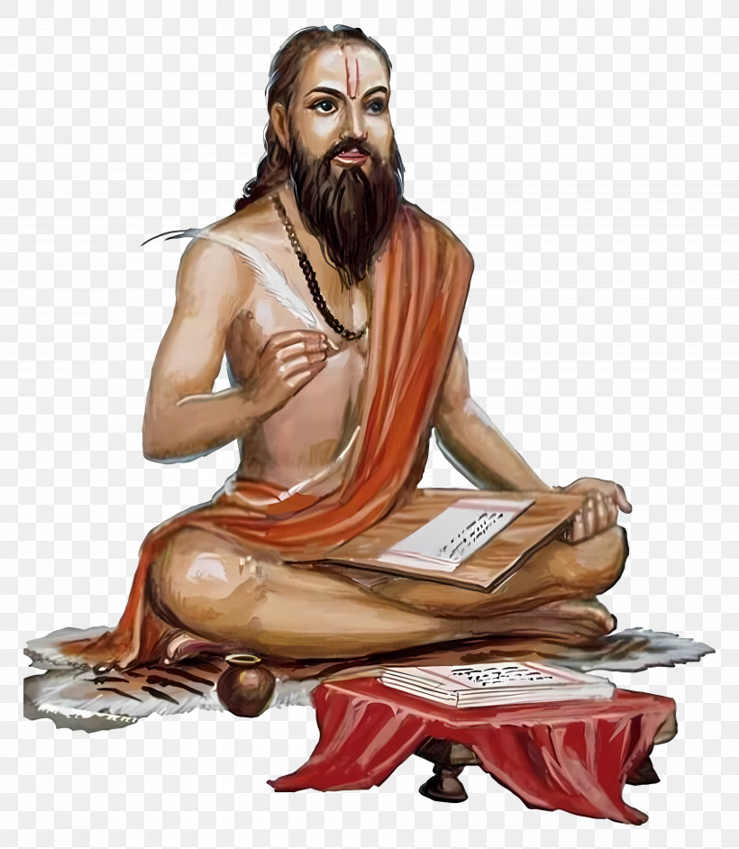 Samarth Ramdas - Sage Reading Ancient Scriptures PNG