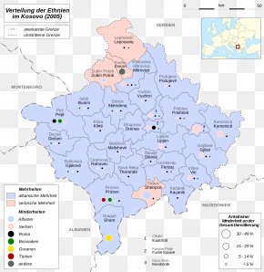 Map - Community Of Serb Municipalities Autonomous Province Of Kosovo And Metohija Map Minority Languages Of Kosovo Wikimedia Commons PNG