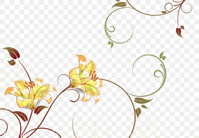 Flower Watercolor Painting Illustration, PNG, 2001x1390px, Flower, Art, Branch, Decorative Arts, Elegance Download Free