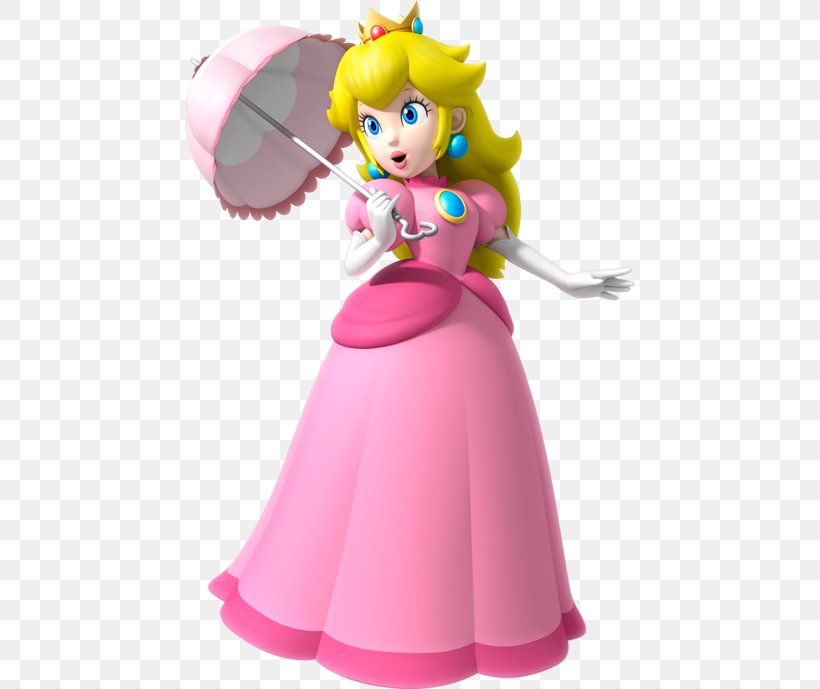 Princess Peach Super Mario Bros. Bowser, PNG, 450x689px, Princess Peach, Action Figure, Bowser, Doll, Fictional Character Download Free