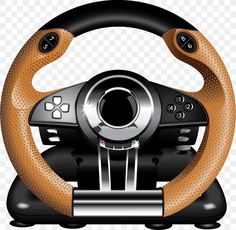 Black PlayStation 3 Racing Wheel Steering Wheel, PNG, 1540x1505px, Black, Auto Part, Automotive Design, Bicycle Pedal, Electronics Download Free