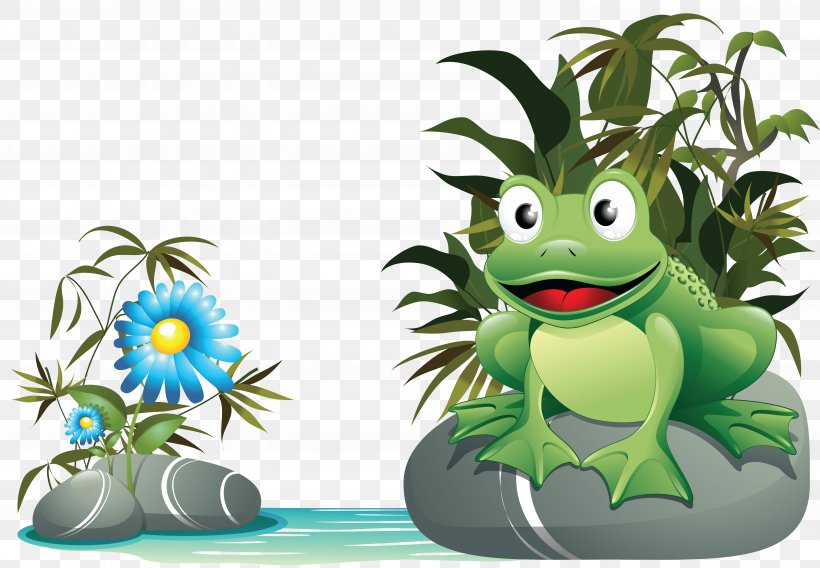 Frog Clip Art, PNG, 5731x3971px, Frog, Amphibian, Fictional Character, Grass, Organism Download Free