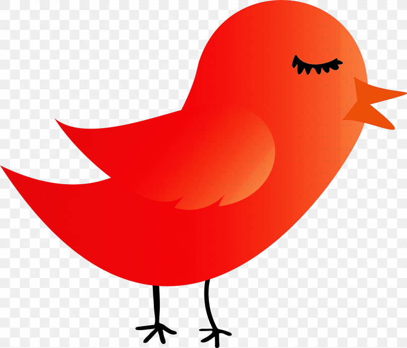 Red Bird Beak, PNG, 3000x2566px, Cartoon Bird, Beak, Bird, Cute Bird, Red Download Free