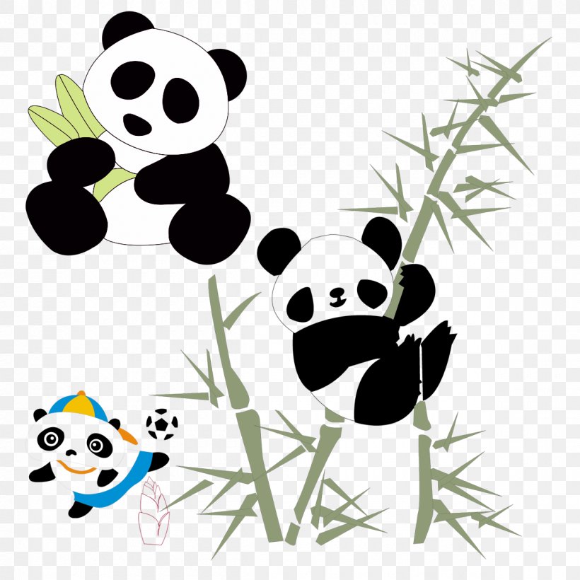 Giant Panda Red Panda Cuteness Cartoon, PNG, 1200x1200px, Giant Panda, Art, Bamboo, Bear, Carnivoran Download Free