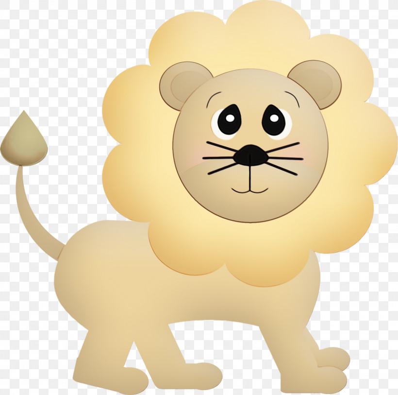 Cartoon Lion Animal Figure, PNG, 1600x1588px, Watercolor, Animal Figure, Cartoon, Lion, Paint Download Free