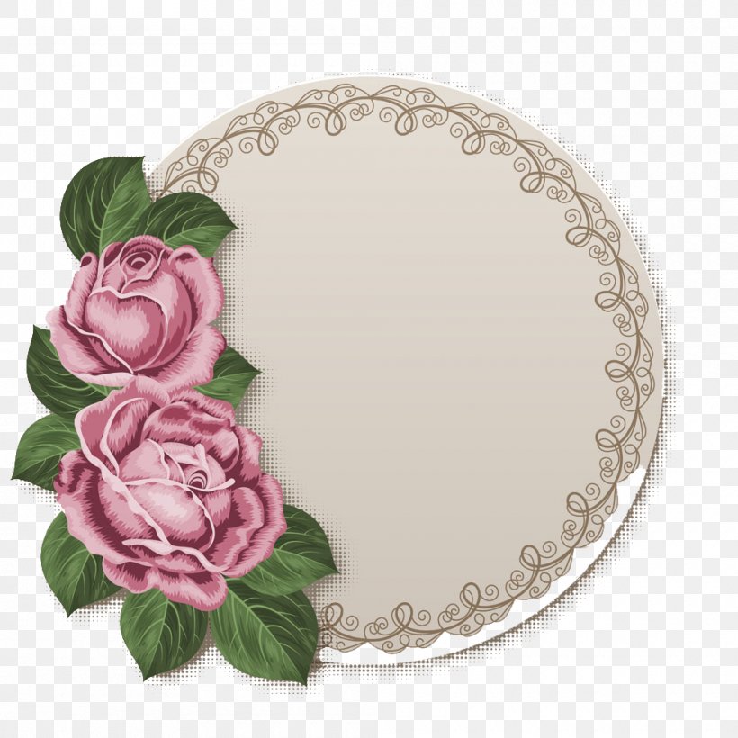 Circle Flower Picture Frame, PNG, 1000x1000px, Flower, Architecture, Dishware, Ellipse, Flat Design Download Free
