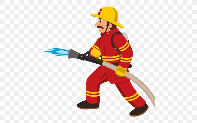 Firefighter Cartoon Fire Department Clip Art, PNG, 512x512px, Firefighter, Animation, Baseball Equipment, Cartoon, Drawing Download Free