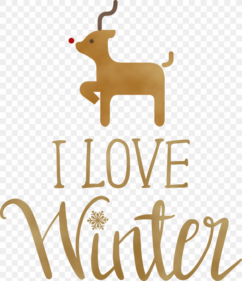 Reindeer, PNG, 2585x2999px, I Love Winter, Cartoon, Deer, Dog, Logo Download Free