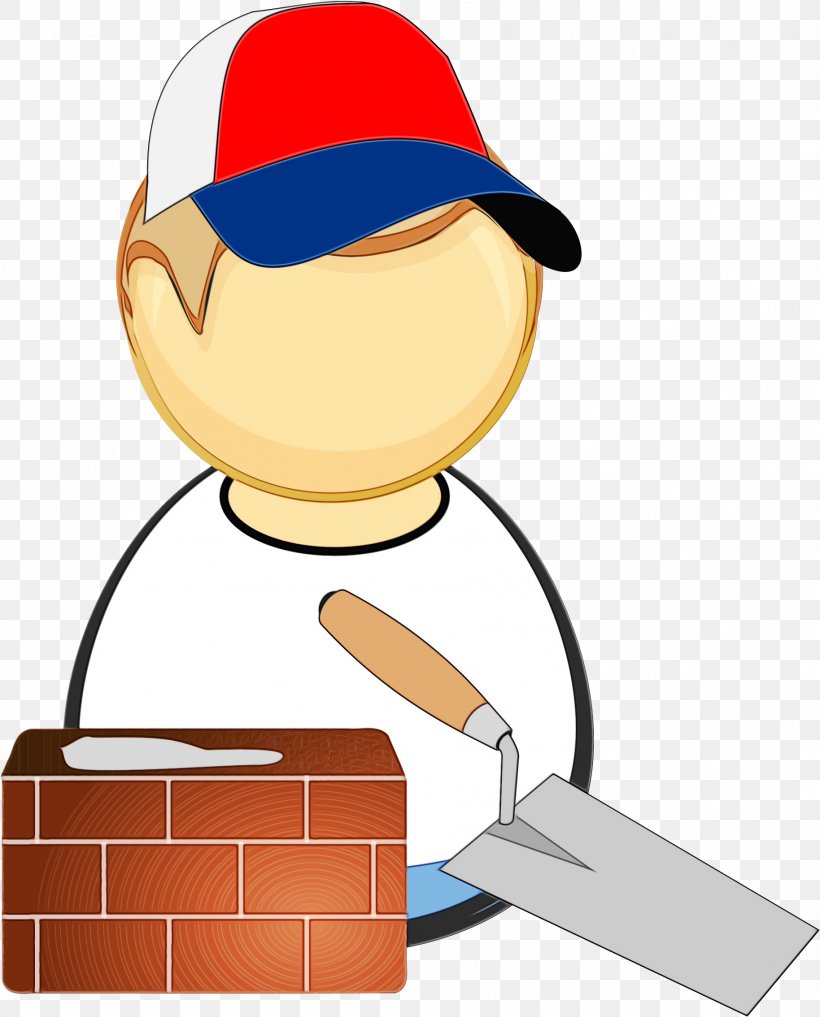 Clip Art Cartoon Construction Worker Bricklayer, PNG, 1828x2269px, Watercolor, Bricklayer, Cartoon, Construction Worker, Paint Download Free