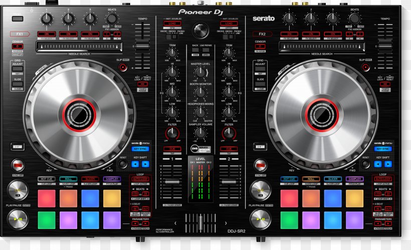 DJ Controller Pioneer DJ Pioneer DDJ-SR Disc Jockey Audio Mixers, PNG, 3584x2186px, Dj Controller, Audio, Audio Equipment, Audio Mixers, Audio Receiver Download Free