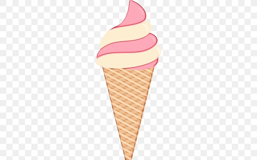 Ice Cream, PNG, 512x512px, Watercolor, Cone, Ice, Ice Cream, Ice Cream Cone Download Free