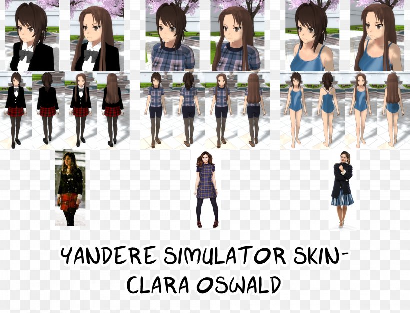 Yandere Simulator Skin Clara Oswald Harley Quinn, PNG, 4193x3204px, Watercolor, Cartoon, Flower, Frame, Heart Download Free
