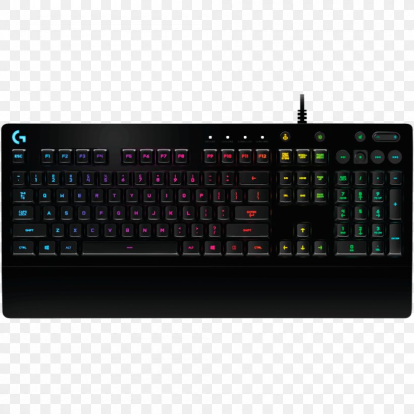 Computer Keyboard Computer Mouse Logitech Gaming Keypad USB, PNG, 1000x1000px, Computer Keyboard, Computer Component, Computer Monitors, Computer Mouse, Electronic Device Download Free
