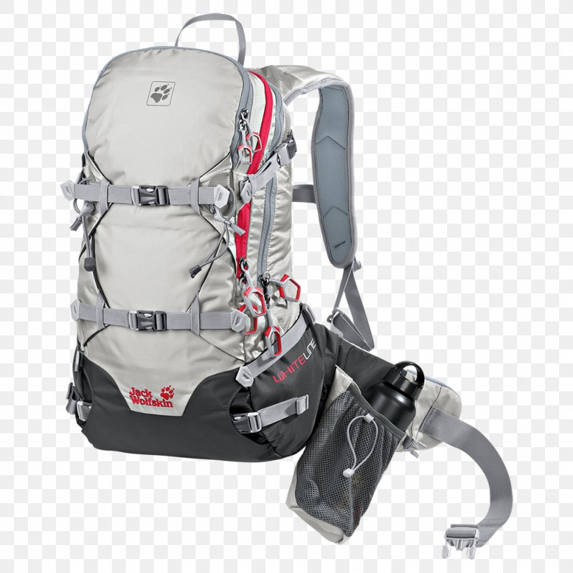 Backpack Ski Mountaineering Jack Wolfskin Skiing, PNG, 1024x1024px, Backpack, Bag, Comfort, Grey, Jack Wolfskin Download Free