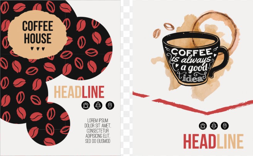 Coffee Bean Cafe Flyer, PNG, 898x555px, Coffee, Brand, Brochure, Cafe, Coffee Bean Download Free