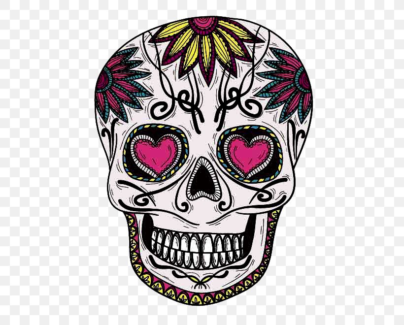 La Calavera Catrina Mexico Human Skull, PNG, 660x660px, Calavera, Bone, Color, Day Of The Dead, Death Download Free