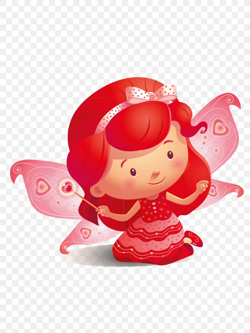 Red Fairy Color Light Gnome, PNG, 1000x1333px, Red, Animation, Blue, Color, Doll Download Free