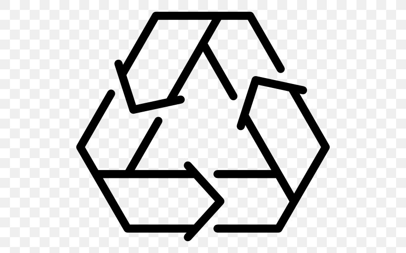 Recycling Symbol Waste Management, PNG, 512x512px, Recycling Symbol, Area, Black, Black And White, Logo Download Free